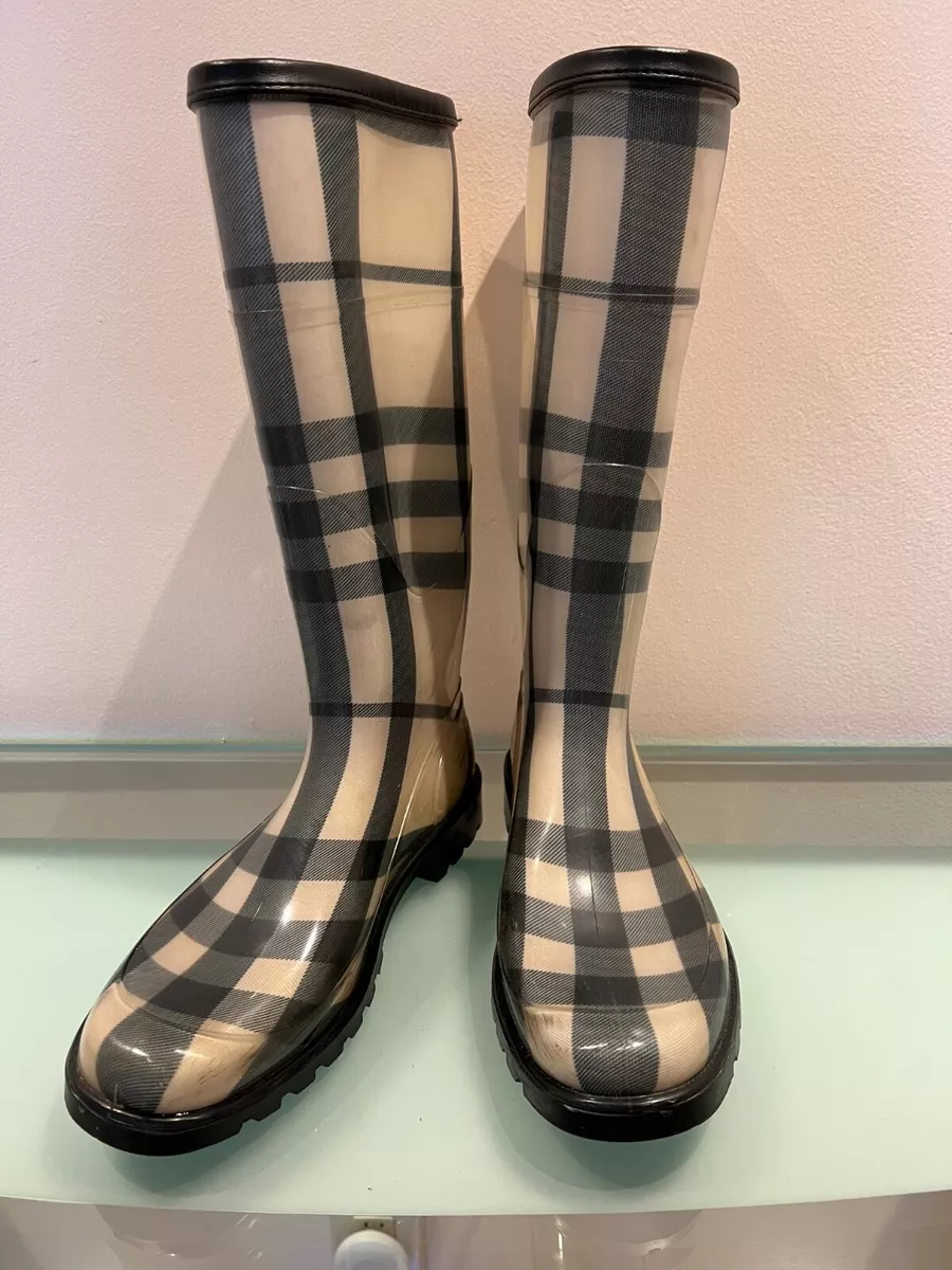 Burberry House Check Pattern Rain Boots