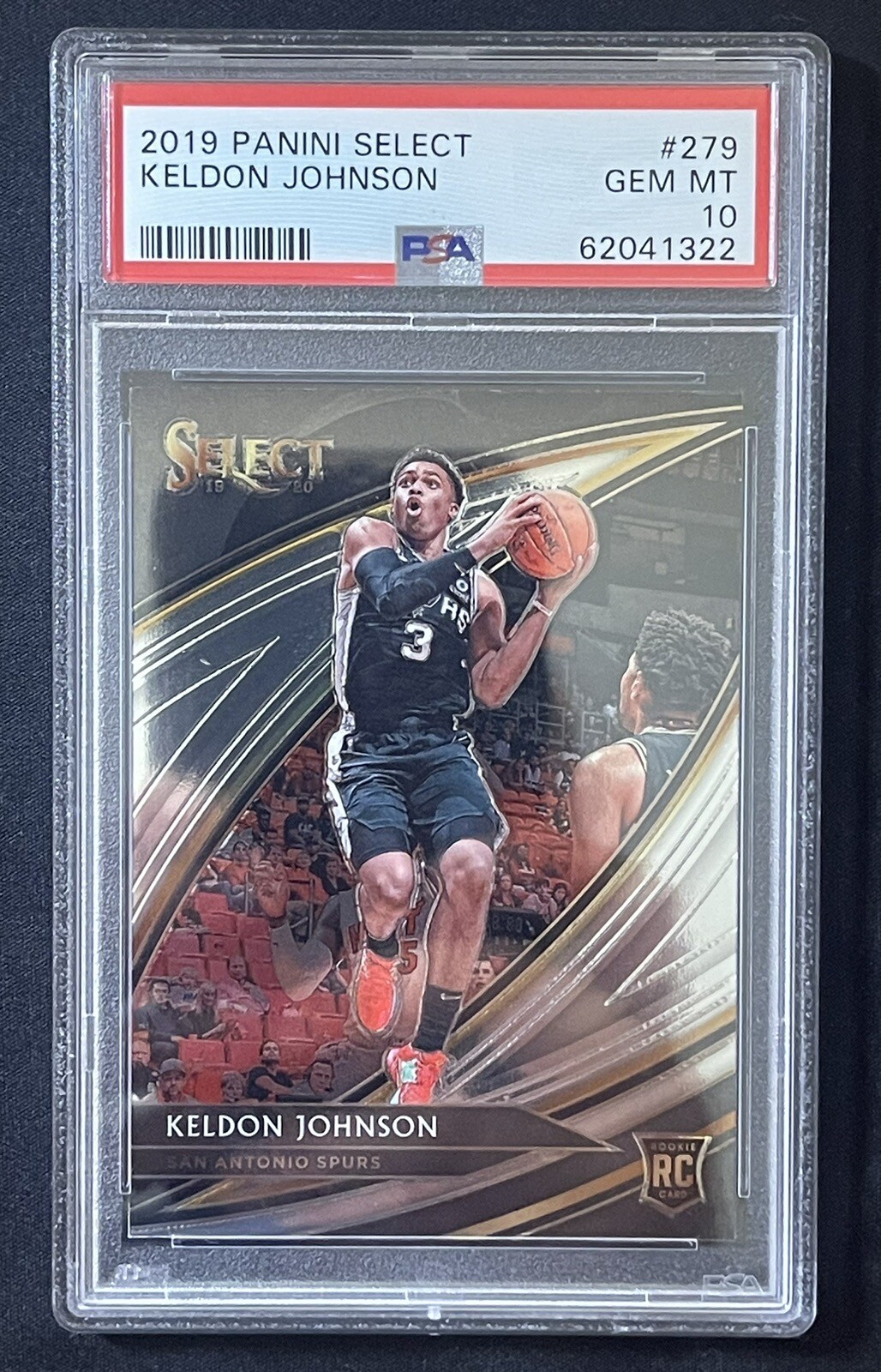 2019-20 Panini Select Keldon Johnson Courtside #279 Rookie RC PSA 10 Gem Mint