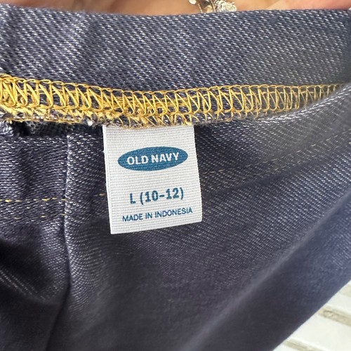 Size L(10-12) Big Girl legging blue CCotton Blend Old Navy Jegging New - Picture 2 of 5