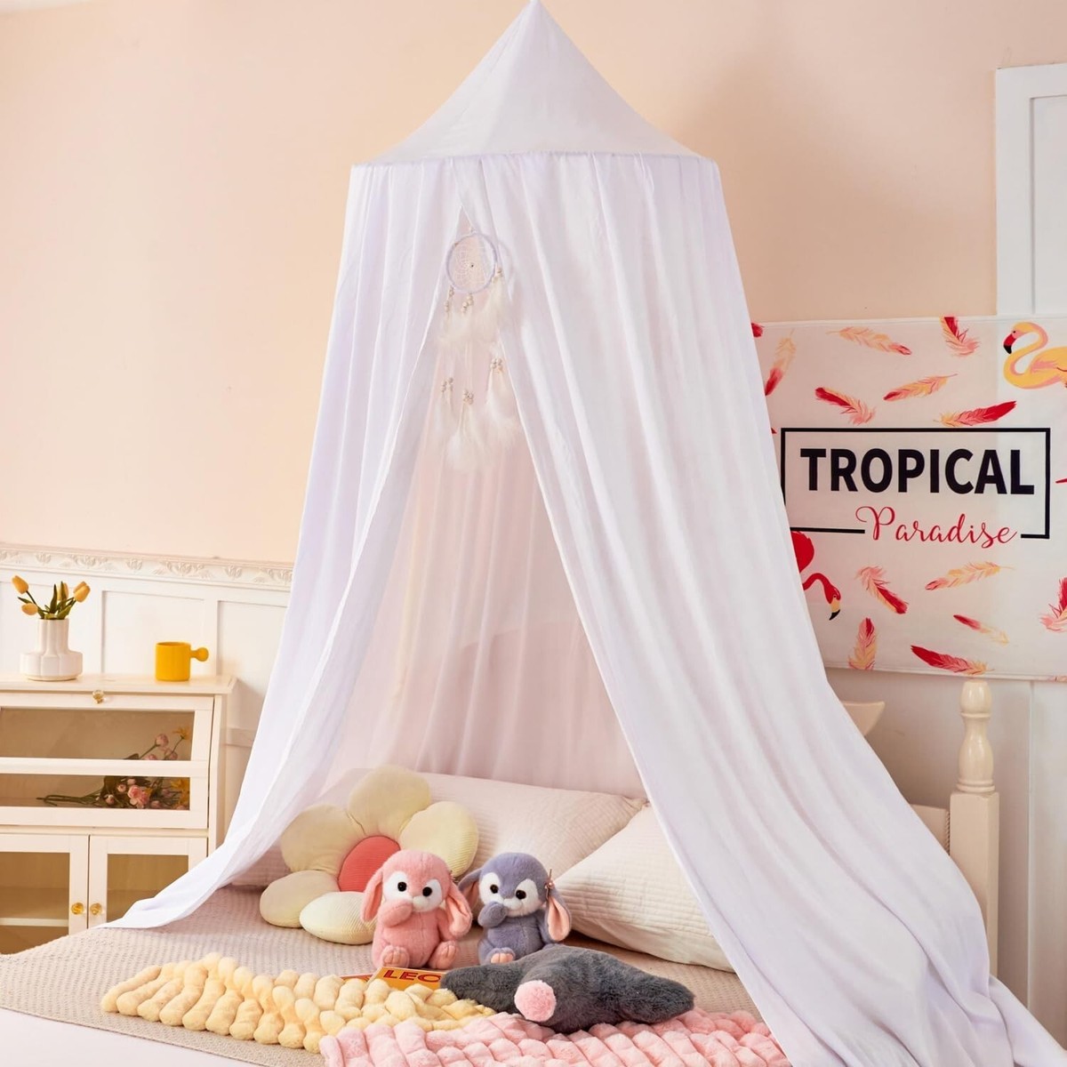 Pop Up Tent Sublaga Pink Canopy, Princess Bedroom Decor, Canopy