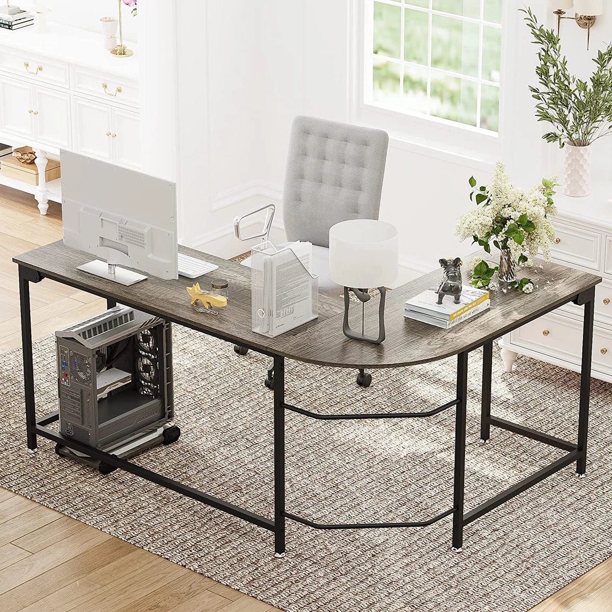 modern l shape small office desk,office