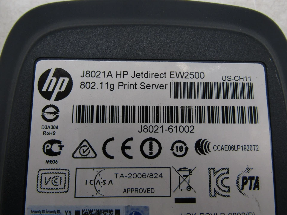 HP EW2500 JetDirect 802.11g Print Server J8021A - Image 3 of 3