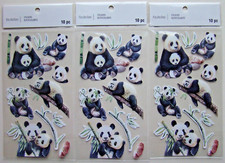 PANDAS LOT OF 3 Recollections Dimensional Stickers Brand NEW 665618 bear bamboo