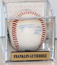 Franklin Gutierrez Seattle Mariners Signed Autographed Logo Baseball Beckett COA