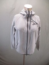 NIKE Size M Womens Gray Cotton Blend Full Zip Stand Collar Athletic Jacket 253
