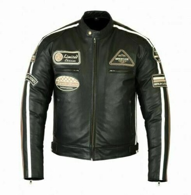 Motorradjacke Paulgos Herren Lederjacke PAULGOS Lederjacke Herren
