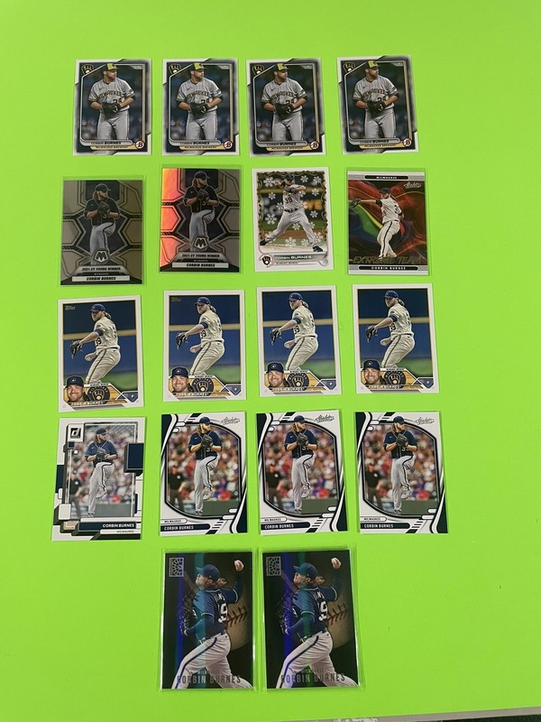 Corbin Burnes Brewers Orioles Bowman Absolute Donruss Capstone Mosaic 25 Cards