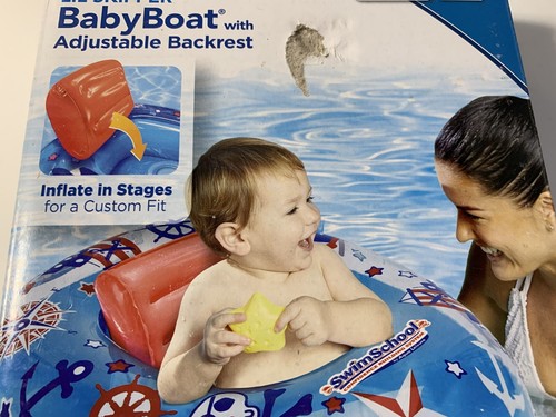 SwimSchool Lil’ Skipper Baby Boot Schwimmbad Schwimmer Rückenlehne aufblasbar - Bild 3 von 16