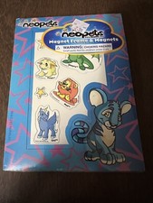 Vintage Neopets Sealed Frame Magnets Kougra Poogle Shoyru Noil 2003 Flaw