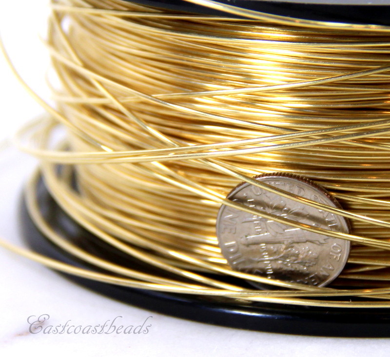 Brass Wire, 20 Gauge, Dead Soft, Round Brass Jewelry Wire, 20 Feet, 012