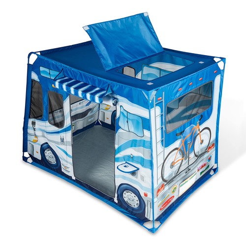 Melissa & Doug Let’s Explore Camper Tent Play Set – 47” x 31” x 39” Assembled - Picture 4 of 9