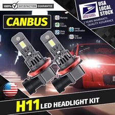 CANBUS H11 LED Headlight Kit Hi/Lo Beam Bulb Super Bright 6000K White 10000LM 4X