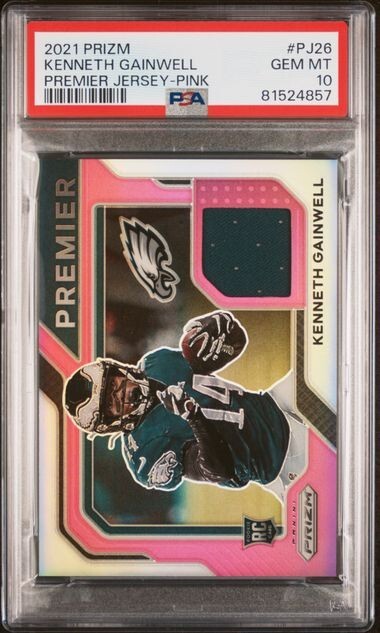 Kenneth Gainwell Panini Prizm Premier Jersey #PJ26 Pink