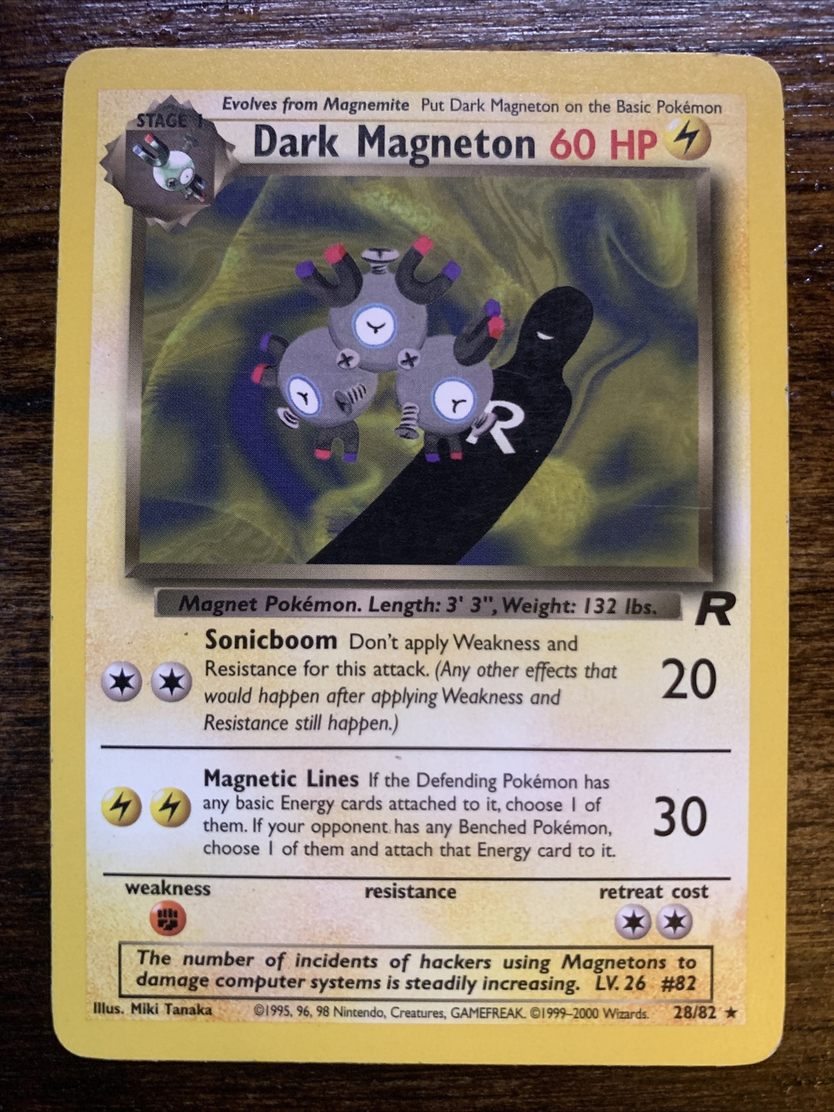Pokémon TCG Dark Magneton Team Rocket 28 Regular Unlimited Rare NM