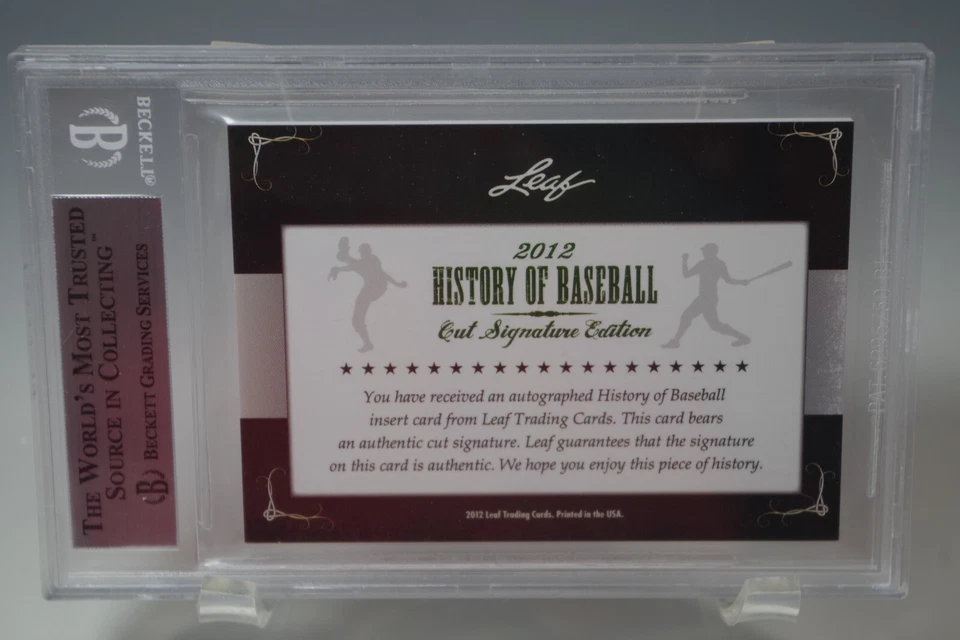 ED BRINKMAN 2012 LEAF HISTORY OF BASEBALL 1961 WASHINGTON BECKETT AUTO GRADED - Image 3 of 3