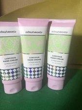 Lot of 3 Refreshments Luscious Hand Cream Lotion Citrus Spritz 60ml NewSealed
