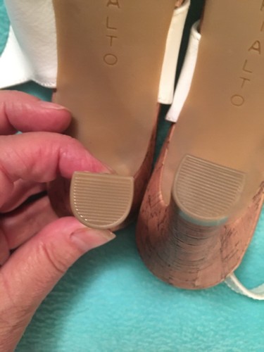 Rialto Women’s Slingback Open Toe White / Cork Heels Sz 6.5M EUC - Picture 9 of 12