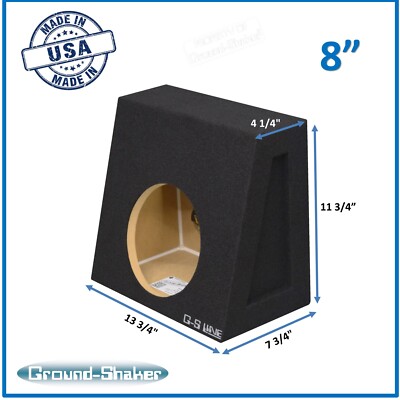 8'' Single Sealed Sub Box Subwoofer Enclosure For Regular Cab Trucks