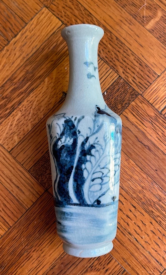 Antique Japanese Blue & White Jar, Vase - Image 3 of 4