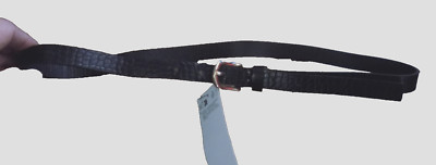 Zara Grupo Inditex Black Skinny 3/4'' Belt  New Snake Croc embossed 32'' to 38'' W