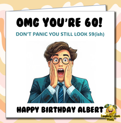 Personalised 60th Birthday Card - Funny Rude Adult Joke Men Son Dad ...