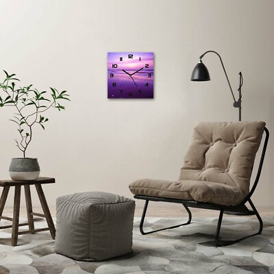 Horloge Murale En Verre Tulup - Design Éclipse Solaire - 30x30cm - Mouvement Quartz