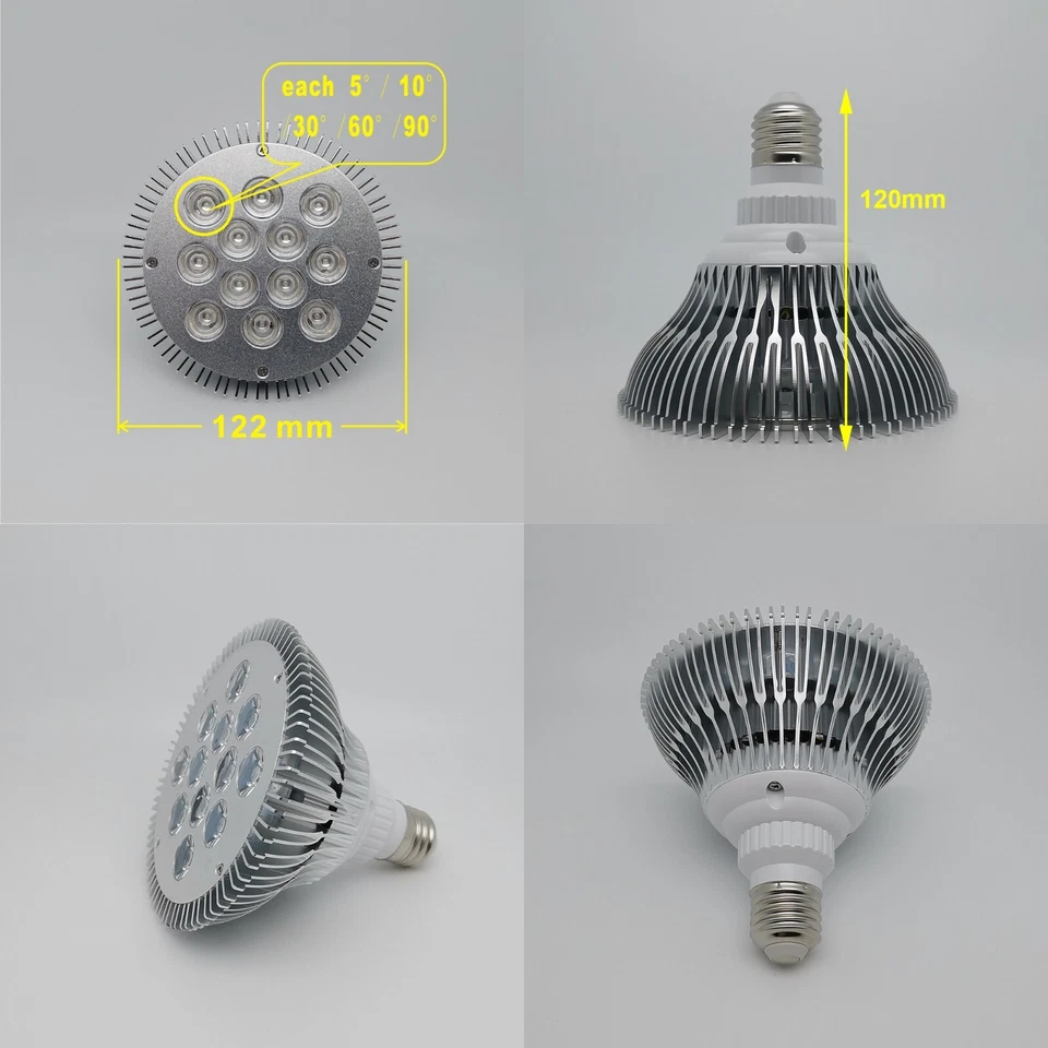 36W Green 520nm~525nm PAR38 LED Lamp Spot Light Bulb Therapy Plant Aquarium - Image 2 of 4