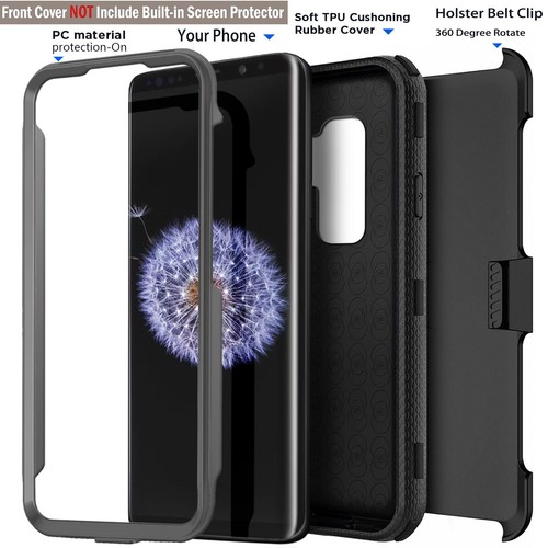 For Samsung Galaxy S9/S9+/S9 Plus Case Dual Layer Rugged Hybrid Cover Belt Clip - Picture 44 of 54