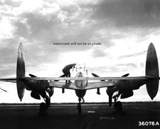 P-38 Lightning at sunset 1944 8"x 10" World War II WW2 Photo Picture #159