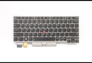 Lenovo THINKPAD L13 2 Tastatur US Europa Silber Beleuchtet 5N20V43641