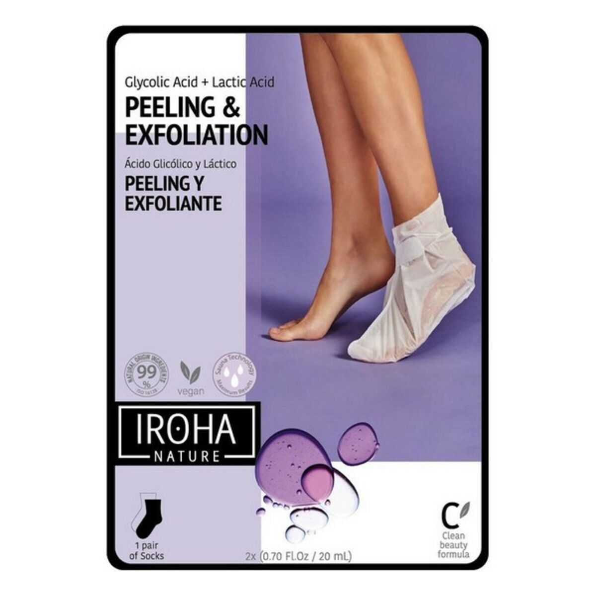 Calzini Idratanti Peeling and Exfoliation Lavender Iroha IN/FOOT-3 [1 Unità]