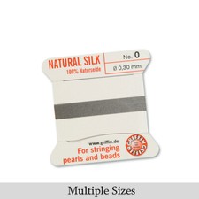 Grey Griffin Natural Silk Cord Thread with Needle