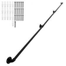 100cm-300cm Handrail Stair Rail Grab Balustrade Metal Staircase Banister Bar UK