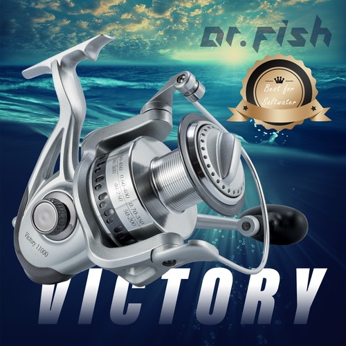 Dr.Fish Saltwater Spinning Reel 11000 Super Large 10BB Offshore Fishing