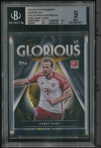 Harry Kane /5 - BGS 9 - Topps Midnight - Glorious Daybreak - On Five - /5 Rare