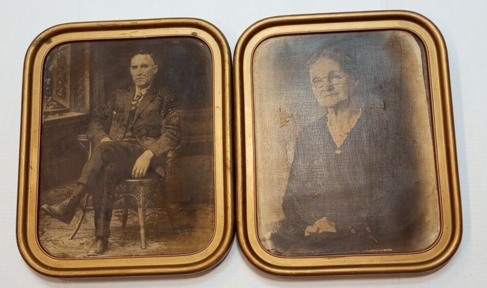 Vintage Picture Frames 1800-1900's 2 Piece Frame  Pair-image