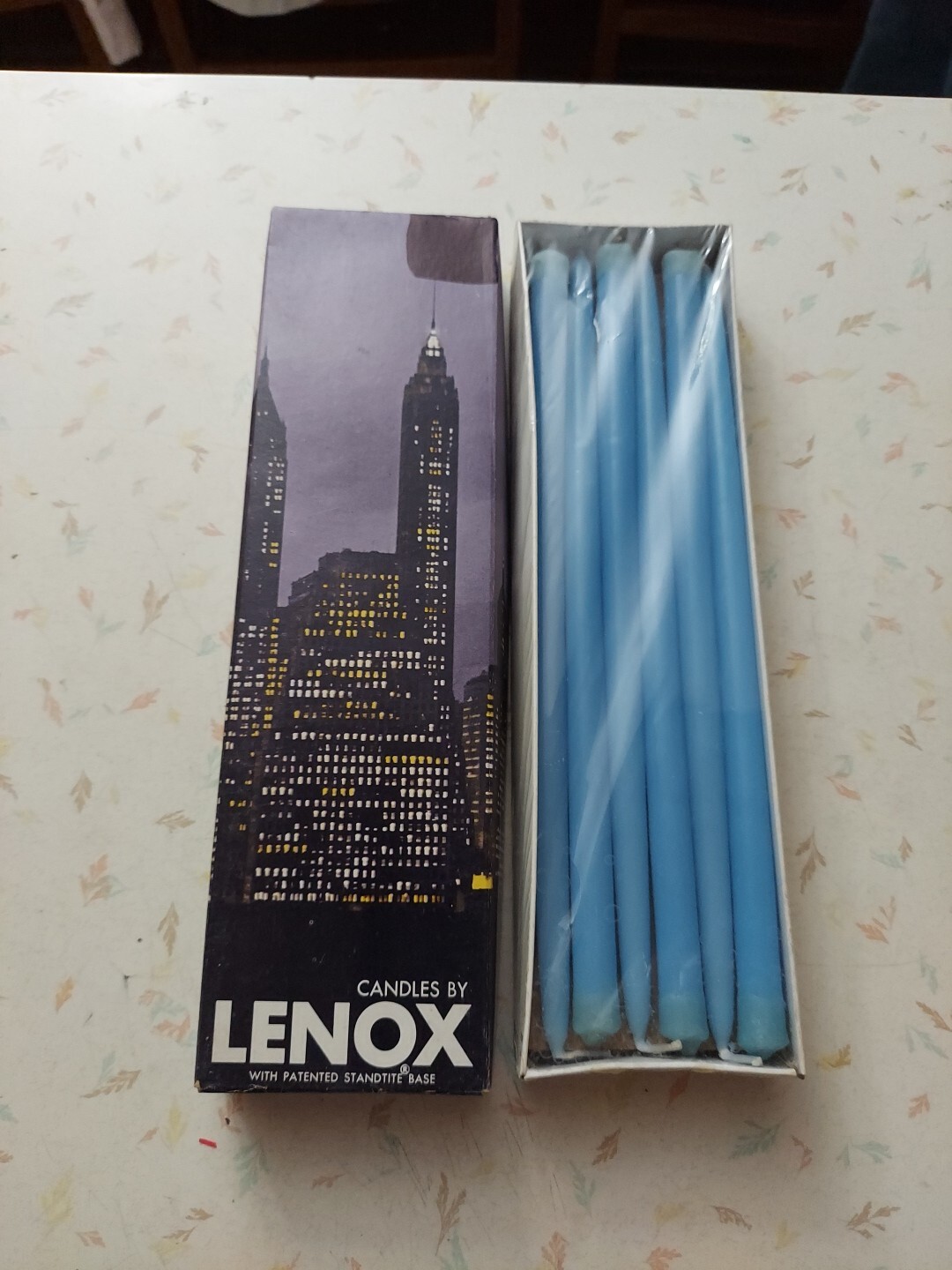 Lenox Tiny Tapers 10-Inch Candles Set of 12 in Crystal Blue