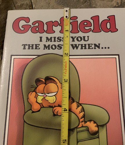 Garfield Vintage Card Book. I Miss You The Most When…Okay Condition - Picture 2 of 5