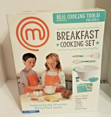 MasterChef Junior Breakfast Cooking Set - 6 Pc. Kit Includes Real Cooking Tools 