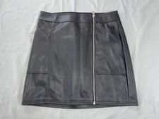 Express Open Zipper Faux Leather Mini Skirt. Black, Women's Size 4. NWT 54.95