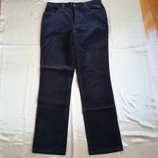 Chaps Chocolate Brown Denim Brand Ladies Velour Dress Casual Size 8 Pants