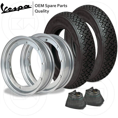 KIT CERCHI APERTI COPERTONE MODIFICA PIAGGIO VESPA 50 R L N DA 2.75.9 A 3.00.10