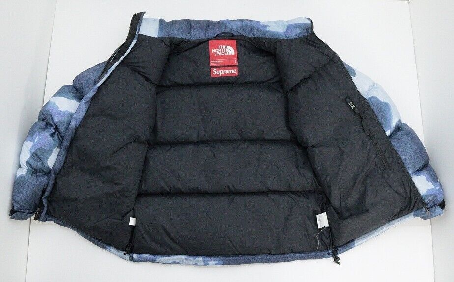 Supreme X THE NORTH FACE Bleached Denim Print Nuptse Jacket Supreme X THE NORTH FACE Bleached Denim Print Nuptse Jacket