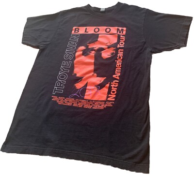 Troye Sivan Singer Actor Model Bloom North American Tour 2018 Black T Shirt Sz M