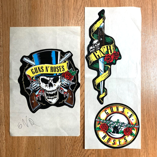 Vintage Guns N Roses Stickers Lot 1990 1991 Music Band Axl Slash RARE ...