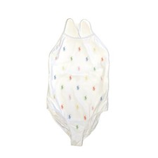 POLO RALPH LAUREN 296526 Girls One Piece Allover Pony Swimsuit Big Kids Size 14