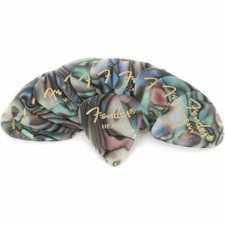 Fender 351 Shape Premier Celluloid Guitar Picks, Heavy, Abalone, 12-Pack
