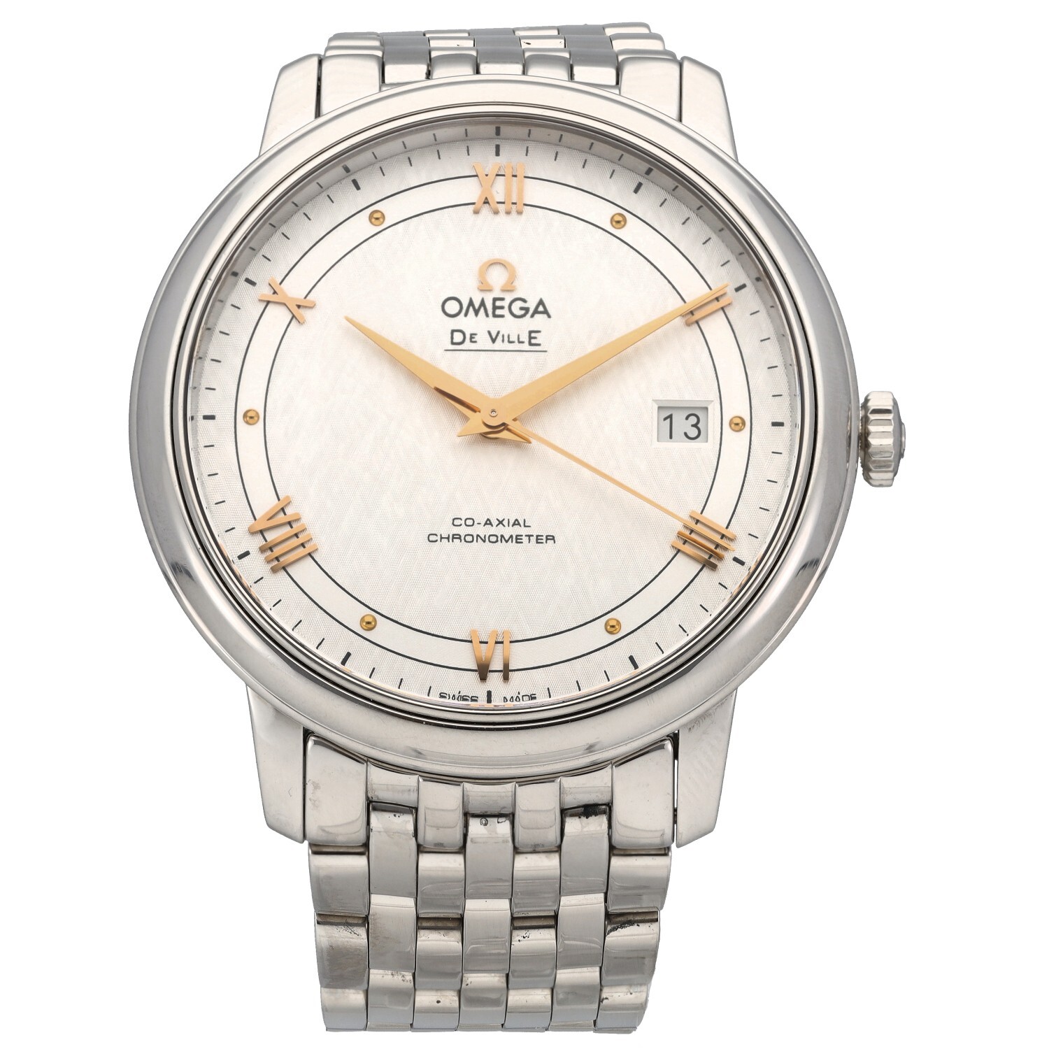 Omega De Ville Stainless Steel Watch 39.5mm Case Grey Dial With 18cm Strap