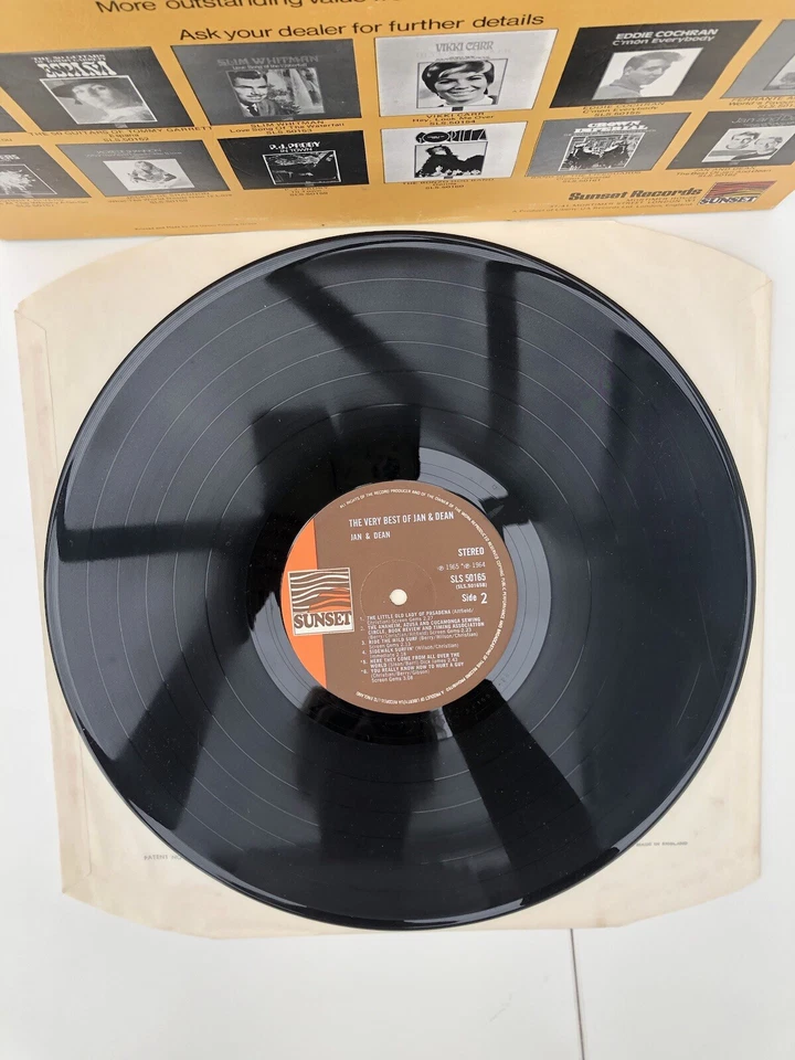 THE VERY BEST OF JAN AND DEAN Sunset records SLS 50165 1963 VINYL LP VG+ VG - Image 3 of 4