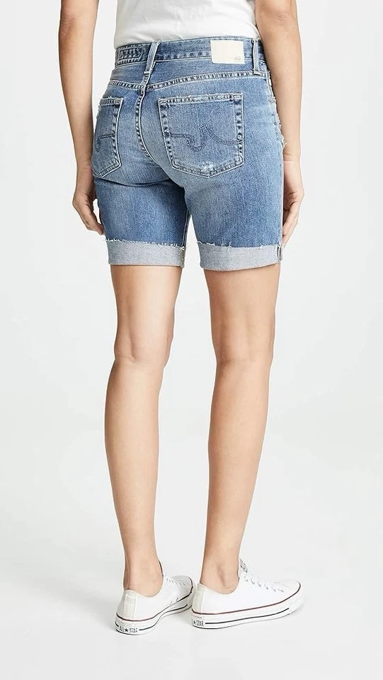 Pantalones cortos AG Adriano Goldschmied Nikki | Denim desgastado | Talla 25R Foto 3 de 4